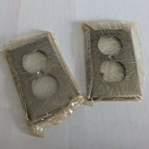 Vintage Silver Tone Outlet Cover - Matching Set of 2